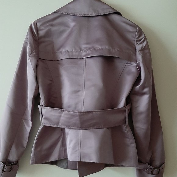 PENNYBLACK Crop Trench Coat - Lavendar - Size 6 - Picture 3 of 5